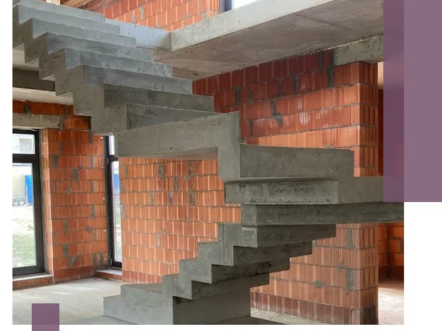 Изготовление бетонных лестниц под ключ в Твери