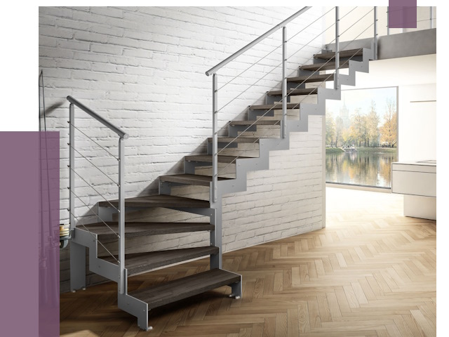 Г-образные лестницы под ключ в Твери от 39404 руб. | ПРОЛЁТ-Твр