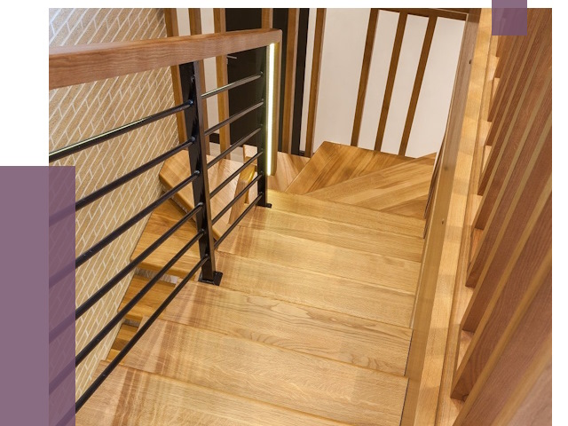 Лестницы из ясеня в Твери под ключ от 10653 руб. 