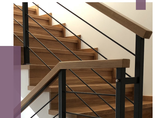 Обшивка металлической лестницы деревом в Твери от 4620 руб. 