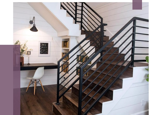 Перила для лестницы в доме в Твери от 7881 руб. — ПРОЛЁТ-Твр