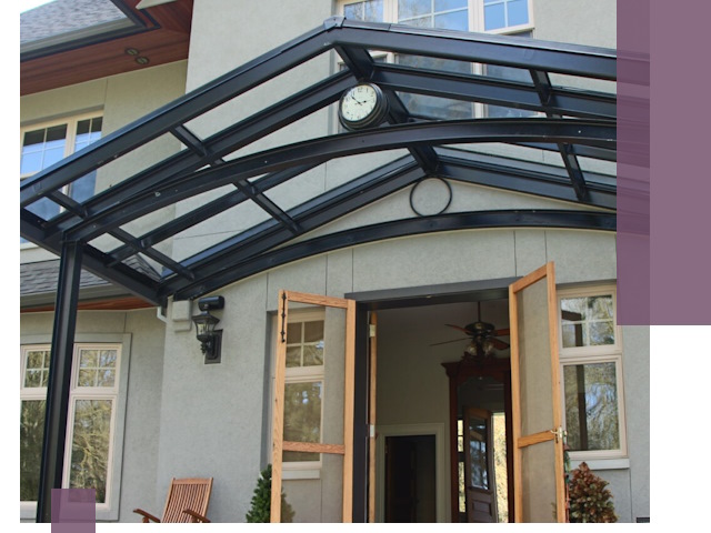 Изготовление и монтаж навесов и козырьков в Твери