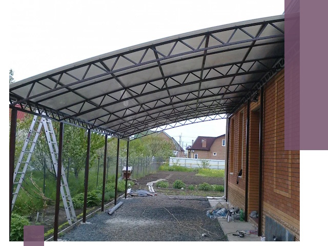 Профессиональный монтаж навесов под ключ в Твери