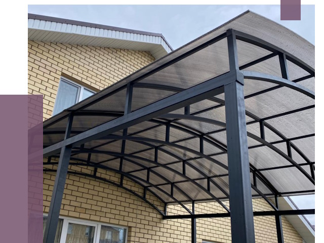 Монтаж козырьков в Твери от 12229 руб. | ПРОЛЁТ-Твр