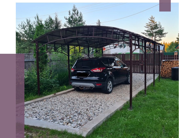 Навесы для автомобиля в Твери от 13968 руб.  | ПРОЛЁТ-Твр