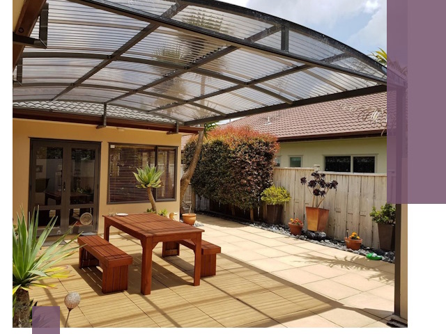 Навесы во двор под ключ в Твери — изготовление и монтаж