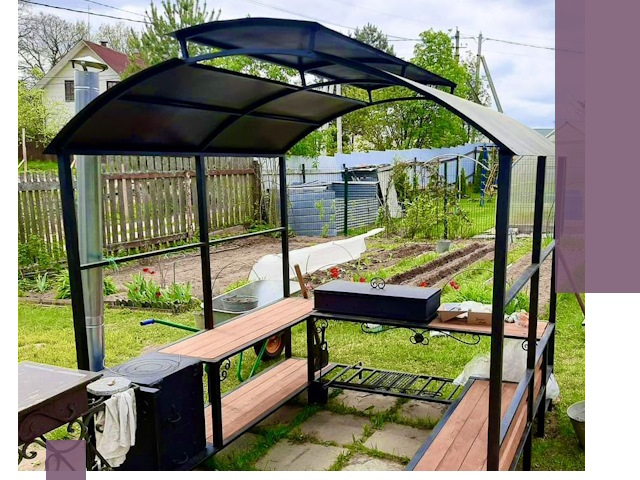 Навесы для барбекю в Твери: изготовление, монтаж и демонтаж