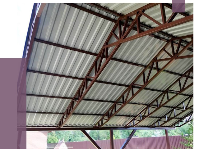 Навесы из профнастила в Твери от 7826 руб. | ПРОЛЁТ-Твр