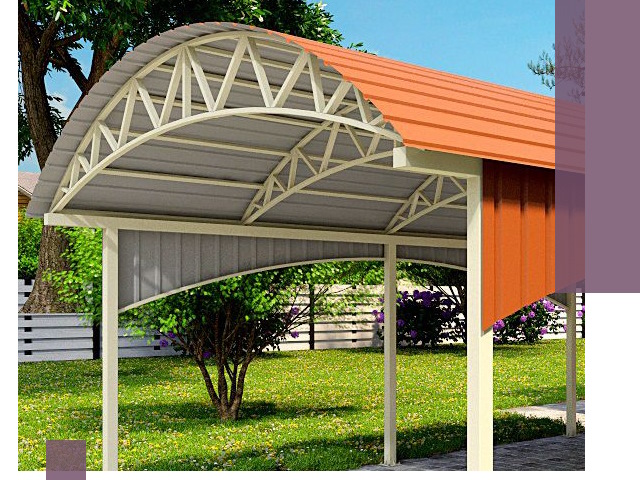 Навесы из профнастила под ключ в Твери — установка и монтаж