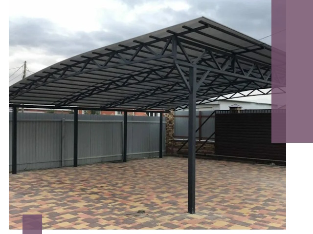 Металлические навесы под ключ в Твери — изготовление и монтаж