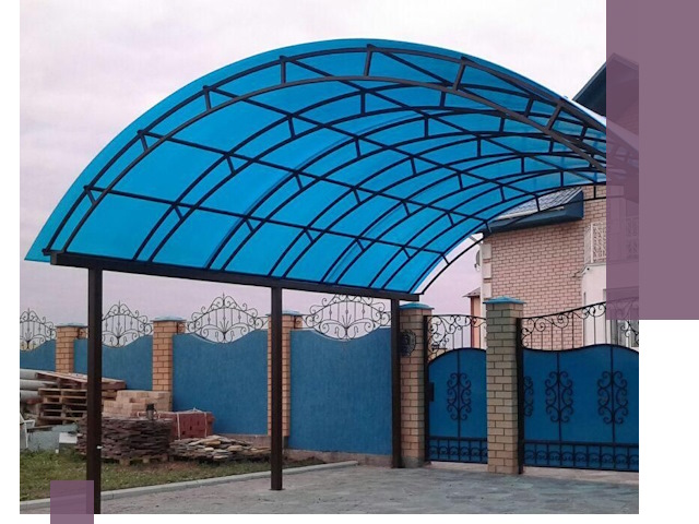 Арочные навесы под ключ в Твери — изготовление и монтаж