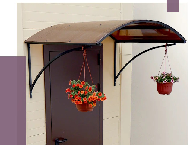 Козырьки над входом в Твери от 15762 руб.  | ПРОЛЁТ-Твр