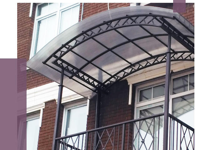 Козырьки над балконом в Твери от 9185 руб.  | ПРОЛЁТ-Твр