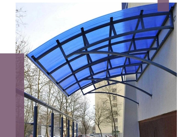 Козырьки из поликарбоната в Твери от 4565 руб. под ключ | ПРОЛЁТ-Твр