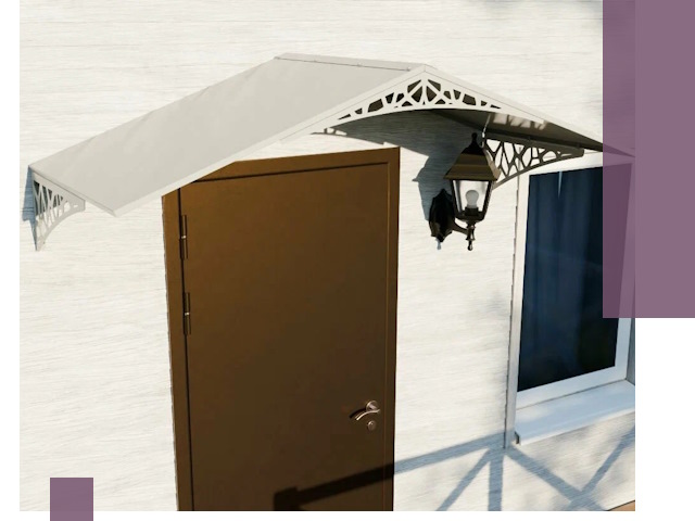 Металлические козырьки на входы и террасы в Твери