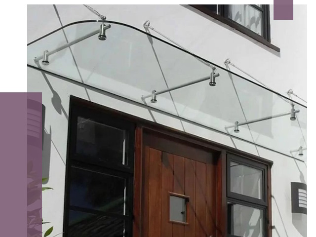 Стеклянные козырьки в Твери от 20110 руб. | ПРОЛЁТ-Твр