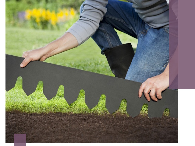 Металлические бордюры для газона в Твери — изготовление и монтаж