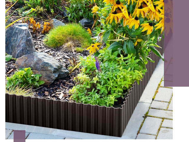 Металлические бордюры для клумб в Твери — производство и монтаж